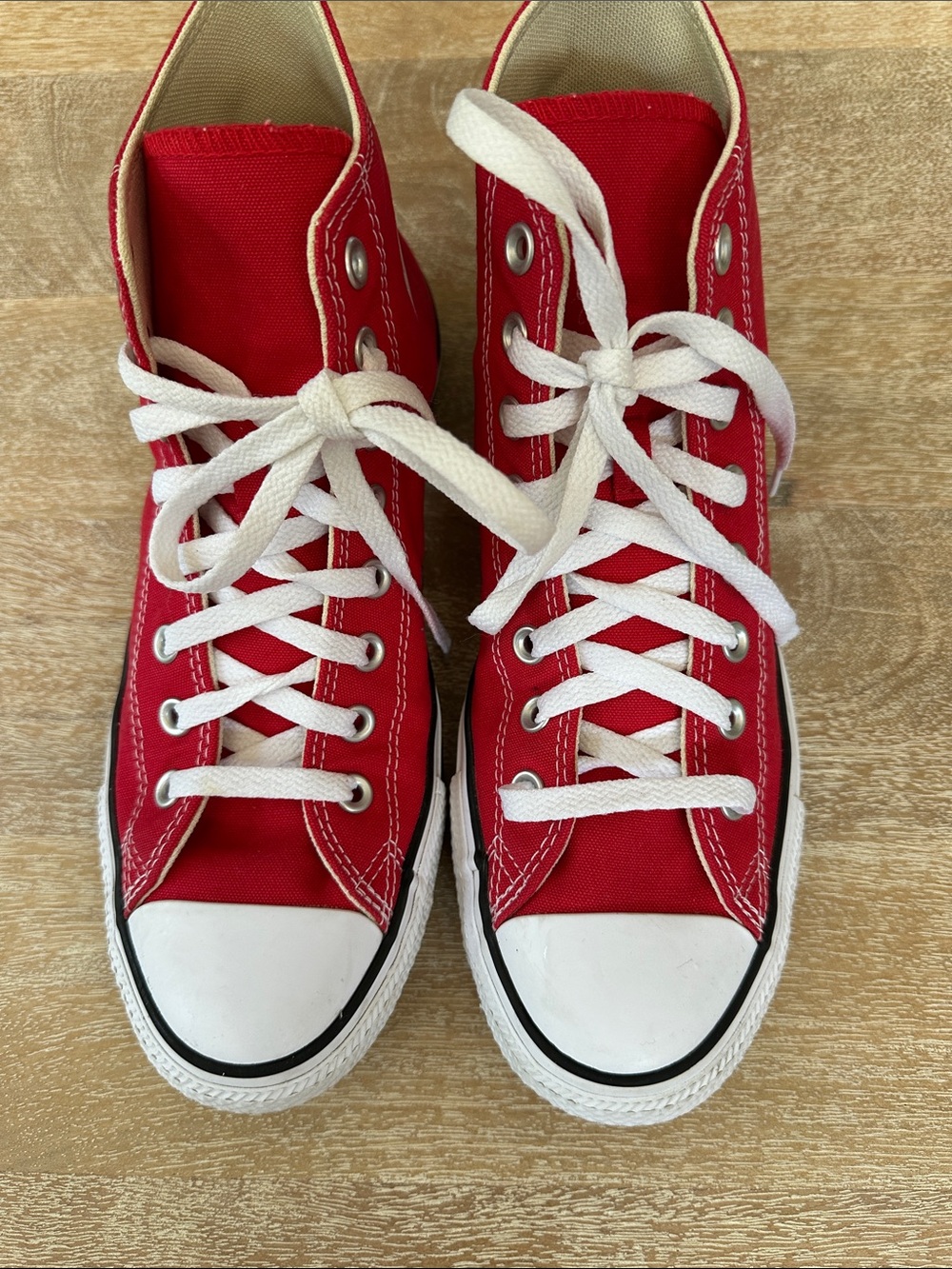 Converse Kids Red High-Top Sneakers with White Laces LIKE NEW